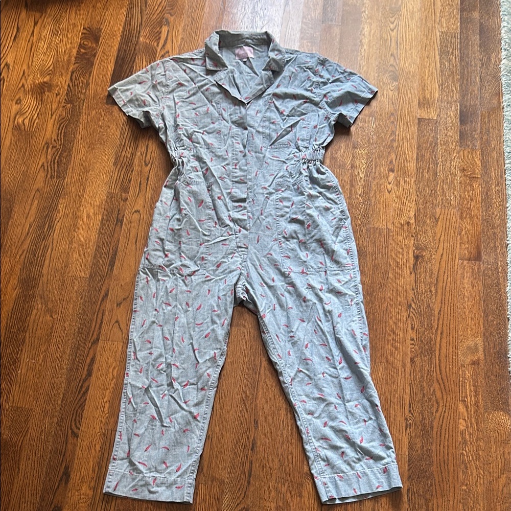 Bonobos Gray and Pink Patterned Jumpsuit